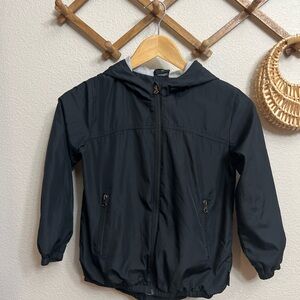 Little Bipsy Black Hooded Windbreaker Jacket